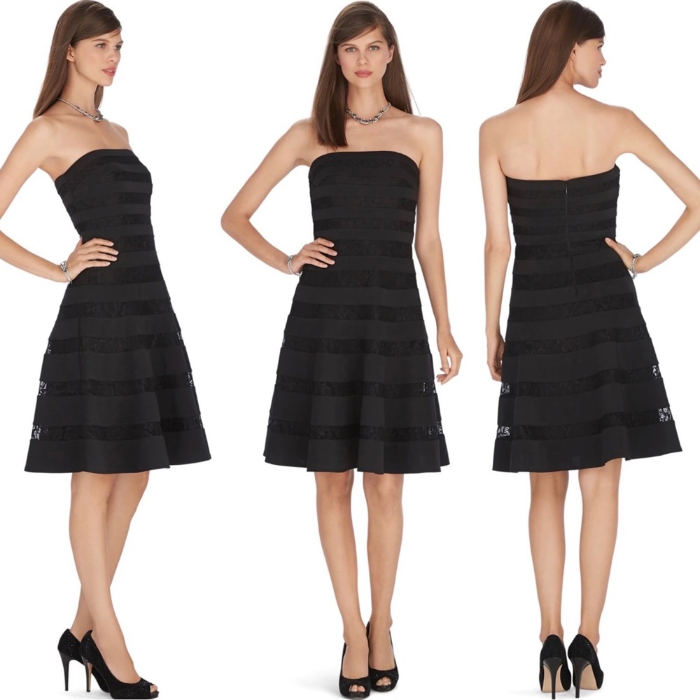 🎉HP🎉 WHBM Strapless Black Evening/Party Dress, Size 16